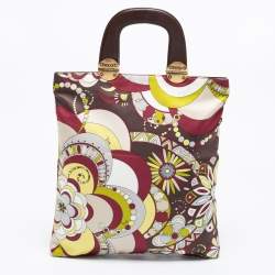 Emilio Pucci Multicolor Nylon Shopper Tote