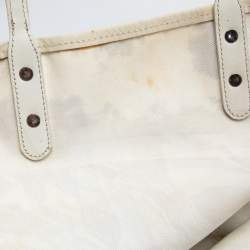 Pre Owned Emilio Pucci Multicolor Printed Nylon and Leather Tote