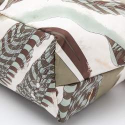 Pre Owned Emilio Pucci Multicolor Printed Nylon and Leather Tote