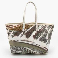 Pre Owned Emilio Pucci Multicolor Printed Nylon and Leather Tote