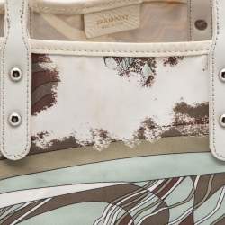 Pre Owned Emilio Pucci Multicolor Printed Nylon and Leather Tote