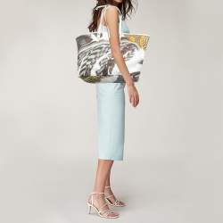 Pre Owned Emilio Pucci Multicolor Printed Nylon and Leather Tote
