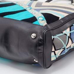 Emilio Pucci Multicolor Velvet and Leather Tote
