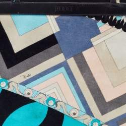 Emilio Pucci Multicolor Velvet and Leather Tote