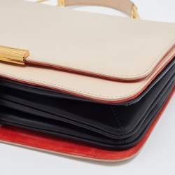 Emilio Pucci Beige Leather Flap Top Handle Bag