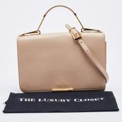 Emilio Pucci Beige Leather Flap Top Handle Bag