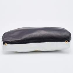 Emilio Pucci Black/White Leather Foldover Clutch
