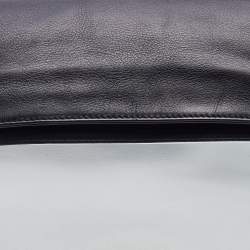 Emilio Pucci Black/White Leather Foldover Clutch