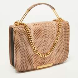 Emilio Pucci Brown Karung Leather Newton Shoulder Bag