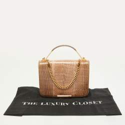 Emilio Pucci Brown Karung Leather Newton Shoulder Bag