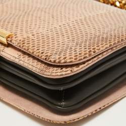 Emilio Pucci Brown Karung Leather Newton Shoulder Bag
