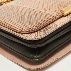 Emilio Pucci Brown Karung Leather Newton Shoulder Bag