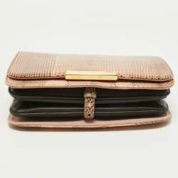Emilio Pucci Brown Karung Leather Newton Shoulder Bag