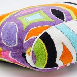 Emilio Pucci Multicolor Printed Velvet and Leather Hobo