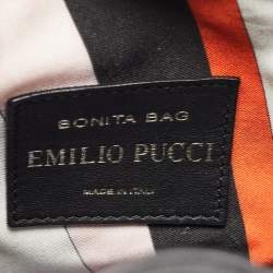 Emilio Pucci Black Leather Bonita Bucket Bag