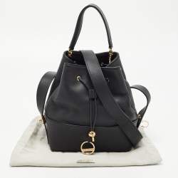 Emilio Pucci Black Leather Bonita Bucket Bag