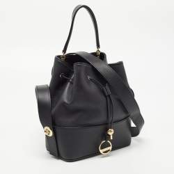 Emilio Pucci Black Leather Bonita Bucket Bag