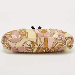 Emilio Pucci Multicolour Printed Vevet and Satin Bow Chain Clutch