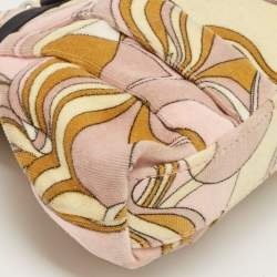 Emilio Pucci Multicolour Printed Vevet and Satin Bow Chain Clutch