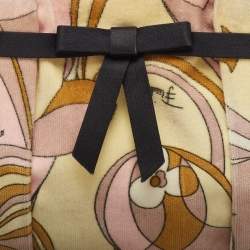 Emilio Pucci Multicolour Printed Vevet and Satin Bow Chain Clutch