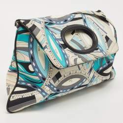 Emilio Pucci Multicolor Printed Fabric Foldable Shoulder Bag