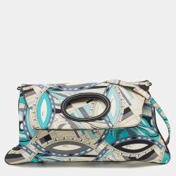 Emilio Pucci Multicolor Printed Fabric Foldable Shoulder Bag