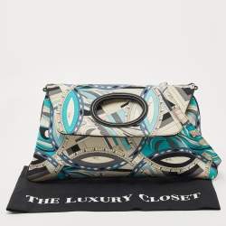 Emilio Pucci Multicolor Printed Fabric Foldable Shoulder Bag