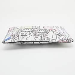 Emilio Pucci Multicolor Printed Leather Slim Pouch