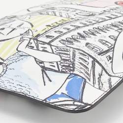 Emilio Pucci Multicolor Printed Leather Slim Pouch