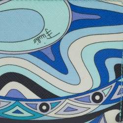 Emilio Pucci Multicolor Printed Coated Canvas Zip Around Wallet