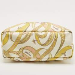 Emilio Pucci Multicolor Printed Coated Canvas and Leather Tote