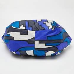 Emilio Pucci Multicolor Printed Nylon and Leather Hobo