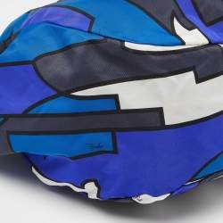 Emilio Pucci Multicolor Printed Nylon and Leather Hobo