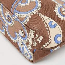 Emilio Pucci Multicolor Printed Canvas and Leather Tote