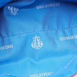 Emilio Pucci Multicolor Printed Canvas and Leather Tote