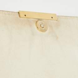 Emilio Pucci Blue/Cream Python and Canvas Flap Top Handle Bag