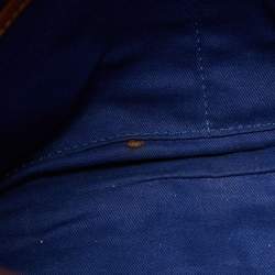 Pre Owned Emilio Pucci Brown/Beige Leather Fold Over Clutch