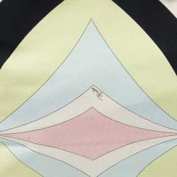 Emilio Pucci Multicolor Canvas and Leather Snap Tote