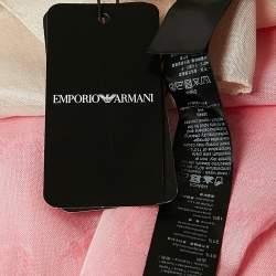 Pre Owned Emporio Armani Pink/Beige Jacquard Modal Blend Stole