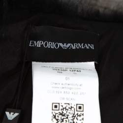 Pre Owned Emporio Armani Black Fur Collar 