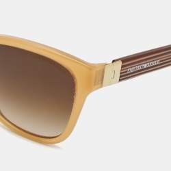 Pre Owned Emporio Armani Brown Gradient Square Sunglasses