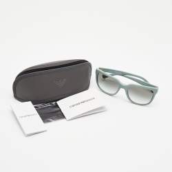 Pre Owned Emporio Armani Tea Green Gradient Square Sunglasses