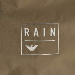 Emporio Armani Khaki Green Hooded Trench Coat XL