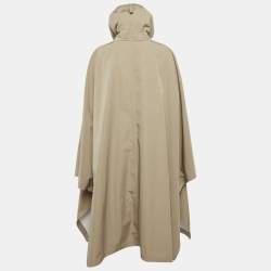 Emporio Armani Khaki Green Hooded Trench Coat XL