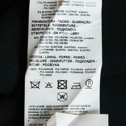 Pre Owned Emporio Armani Black Jersey Pleated Zip-Up Blazer S