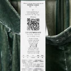 Pre Owned Emporio Armani Green Velvet Pleated Trousers S