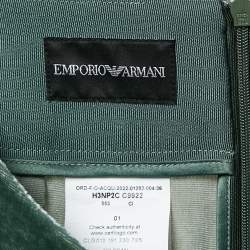 Pre Owned Emporio Armani Green Velvet Pleated Trousers S