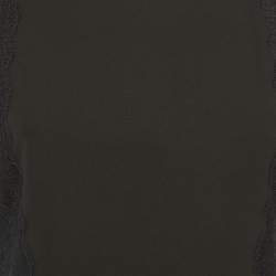 Emporio Armani Black Crepe & Lace Sleeveless Mini Dress M