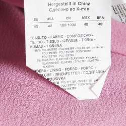 Emporio Armani Pink Stretch Crepe Short Sleeve Top L