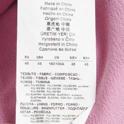 Emporio Armani Pink Stretch Crepe Short Sleeve Top L
